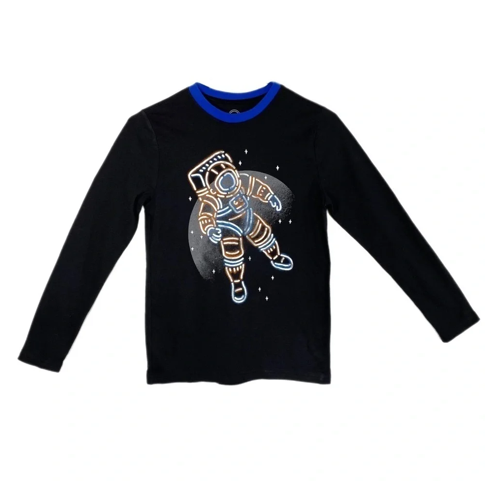 Wonder Nation Kids Astronaut Space Moon Long Sleeve Tee